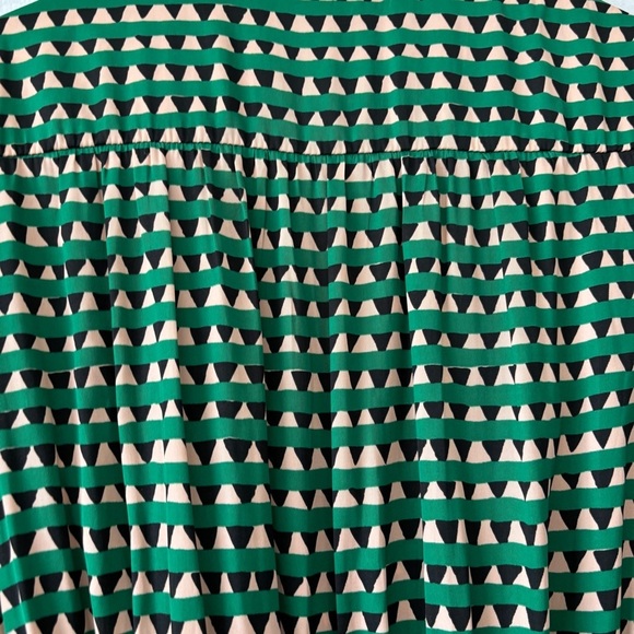 Scotch & Soda women’s green pattern v neck Midi Satin Wrap Dress size small - Picture 5 of 10